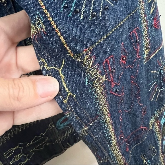 Chico’s Design Y2K Embroidered Denim Jean Jacket - Picture 14 of 14